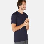 Decathlon Domyos Erkek Lacivert Spor Tişörtü 500 - Slim - Fitness Hafif Antrenman - Mavi - Siyah