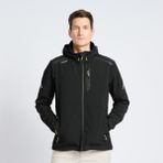 Decathlon Erkek Softshell Mont - Siyah - Sailing 500 - Lacivert - 2XL