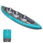Decathlon Itiwit Şişme Kano - 3 Kişilik - X100+, Mavi/Gri