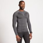 Decathlon Kiprun Skincare Uzun Kollu Gri Yol Koşusu Erkek T-shirt