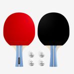 Decathlon Kuikma TTR 100 Shakehand ITTF Okul 3 Yıldız 2'li Raket + Top Seti