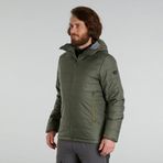 Decathlon MT100 Forclaz Outdoor Trekking Kapüşonlu Sentetik Haki Erkek Şişme Mont