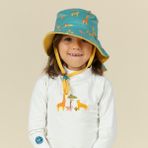 Decathlon NABAIJI Bebek UV Korumalı Şapka - Sarı / Mavi / Savan Baskılı - 1 - 3 Yaş