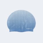 Decathlon Nabaiji Beyaz Mavi Geo Silikon Yüzücü Bonesi