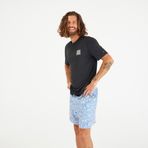 Decathlon Olaian Blackflower Siyah Standart Kalıp Kısa Kollu UV Korumalı Erkek T-Shirt