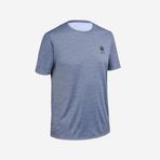 Decathlon Olaian Gri Desenli Water Erkek Standart Kalıp Kısa Kollu Uv Korumalı Tshirt