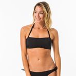 Decathlon Olaian Laura Çıkarılabilir Göğüs Pedli Siyah Straplez Bikini Üstü