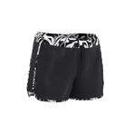 Decathlon Olaian Siyah Beyaz Desenli Tini Boardshort Kadın Kısa Deniz Şortu