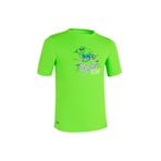 Decathlon Olaian Yeşil Desenli 100 Çocuk Slim Fit Kısa Kollu Uv Korumalı Tshirt