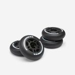 Decathlon Oxelo Fit 4 Adet 80 mm 84 A Siyah Fitness Pateni Tekerleği
