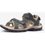 Decathlon Quechua Erkek Outdoor Sandalet - Deri - Haki/Turuncu - nh500 - Koyu Yeşil