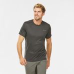 Decathlon Quechua MH100 Koyu Gri Kısa Kollu Erkek Outdoor T-shirt