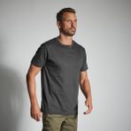 Decathlon Solognac 100 Avcılık ve Doğa Gözlemi Gri Erkek Outdoor T-shirt