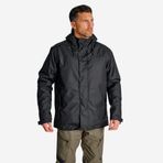 Decathlon Solognac 100 Avcılık ve Doğa Gözlemi Su Geçirmez -10 °C Siyah Kışlık Erkek Mont
