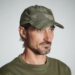 Decathlon Solognac 100 Avcılık ve Doğa Gözlemi Yeşil Woodland Kamuflaj Desenli Şapka
