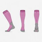 Decathlon Wedze 500 Pembe Çocuk Kayak Çorabı