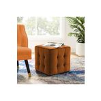 DeccoStil Kiremit Kare Puf Dikişli En*boy 42*42 Cm