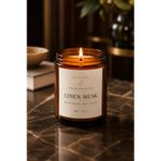 Decevorine Linen Musk Beyaz Misk Ve Pudra Özlü Ferah Ev Kokusu Mum 100 Gr