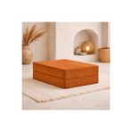 DECHOME 80x80 Modüler Puf | Fitilli Kadife | 36 cm Yükseklik | Orta Sert Sünger | Yıkanabilir