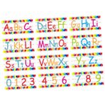 DECHOUS 1 Takım Alfanümerik Duvar Sticker A Harfi Bebek Odası Dekorasyonu Bülten Tahtası Mektupları Vinil Mektup Çıkartmaları Beyaz Poster Panosu Kız Çocuk Ayarlamak Pvc Çocuk Odası