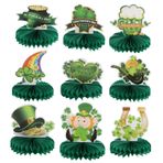 DECHOUS 9 Adet Yonca Petek Topu St Patrick s Günü Dekorasyonu St Patrick Günü Partisi Malzemeleri Çeltik Günü 3d Masa Süsü Çeltik Günü Parti Malzemeleri Bal Peteği 3 Boyutlu Kağıt At Nalı