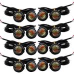 Decisive 16 Adet Araba 12V 23MM Çift Renkli Switchback 4014 12 LED Drl Kartal Göz Gündüz Işığı (Yurt Dışından)