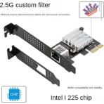 Decisive 2.5g Tek Bağlantı Noktalı Gigabit Lan Kartı Güç Bağlantı Noktası 2500M Masaüstü Sunucu Oyun Oyun Lan Kartı IO-PCE225- (Yurt Dışından)