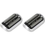 Decisive 2x Yedek Elektrikli Tıraş Makinesi Kafası Braun 73S Serisi 7 70-N1300S 70-S4200CS 70-B7200CC 70-N4300CS 70-B4320CS (Yurt Dışından) - Gümüş
