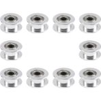 Decisive Gt2 20 Dişsiz Delik 5mm Alüminyum Triger Kayışı Avara Kasnağı 3D Yazıcı Için 6mm Genişlik Triger Kayışı (10 Adet Paket) (Yurt Dışından) - set
