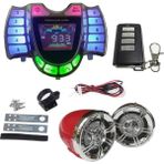 Decisive Motosiklet Ses Stereo Hoparlörler Kablosuz Bluetooth Mp3 Çalar Su Geçirmez Fm Ses Motorlu Scooter Bisiklet Atv Utv Için (Yurt Dışından) - Kırmızı