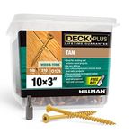 Deck Plus Wood Screws, Self-Drilling, Tan Ceramic, 3-In. x #10, 5-Lbs. -48419