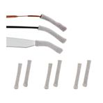 DECKER Kaymaz elastik gözlük tapınak ipuçları 3 çift örgü yumuşak gözlük kulak yastığı sapları gözlük ipuçları kol kulak çorap, Gri, 2 inch (5 cm)