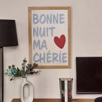 Deco Bold Hearts Duvar Panosu - Mavi - 40X60 Cm