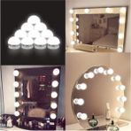 Deco Elit 10 Lu Hollywood Tarzı Makyaj Masası Banyo Aynası Aydınlatma Beyaz LED Lamba Ölçü 4,5x4,5x5 cm