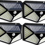 Deco Elit 4 Adet Solar Bahçe Lambası 100 LED Bahçe Aplik Bahçe Lambası Bahçe Aydınlatma