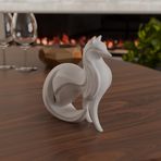 DECO FABRICA Modern Tilki Biblo – Geometrik Hayvan Figürü Heykeli | İskandinav Ev Dekoru, Kitaplık ve Raf Süsü, Estetik Hediyelik Obje
