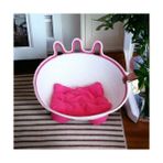 Deco Handy Jüt Pembe-Beyaz Minderli Kedi Yataği - Renkli