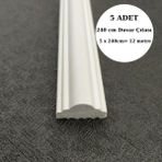 Deco Master Uygun Fiyatlı, Darbeye Dayanıklı ve Boyanabilir Polistren Duvar Çıtası 2,5×240 cm - 5 Adet