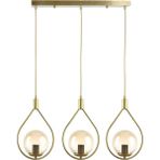 Deco Modern Tasarım Cafe - Mutfak - Salon - Yemek Masası Üstü Renk Camlı Sıralı 3 Lü Avize - Eskitme Bal
