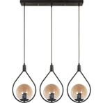 Deco Modern Tasarım Cafe - Mutfak - Salon - Yemek Masası Üstü Renk Camlı Sıralı 3 Lü Avize