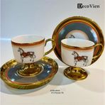 Deco Vien DecoVien 2 Kişilik 90 ml Porselen Kahve Fincan Takımı