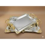 Deco Vien Vintage Dekoratif Metal Dikdörtgen 2 Li Tepsi - 0 - 19 L