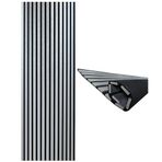 Decoala Akustik Duvar Paneli, Teak Rengi, Ses Yalıtımlı, Modern Stil, 60x275 cm, 9mm Kalınlık, Ahşap Görünümlü (Gümüş)