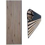 Decoala Akustik Duvar Paneli, Teak Rengi, Ses Yalıtımlı, Modern Stil, 60x275 cm, 9mm Kalınlık, Ahşap Görünümlü (Pecan)