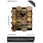 DECOALA Petek Akustik Gold Ayna Duvar Paneli (4 Adet)