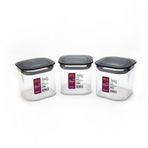 DecoBella 3 'lü 0.5 Lt. Kare Erzak Kabı Seti