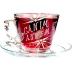 DECOCIA Cam Fincan 195CC ANNELER GÜNÜNE ÖZEL CANIM ANNEM YAZILI EL İŞLEMELİ DESENLİ - 195 ml - Şeffaf - 1 Adet