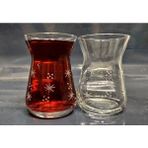Decocia Herdem 6lı Çay Bardağı 132 cc Sema Desenli - Şeffaf