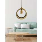 Decodelight Eskitme Gold Endüstriyel Metal Hasır Tel Dairesel Model Hol Mutfak Tekli Sarkıt Avize Aydınlatma - 1