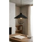 Decodelight Siyah Metal Pileli Şapkalı Silindir Hasıt Tel 30x25 cm Tekli Sarkıt Avize Aydınlatma Modelleri